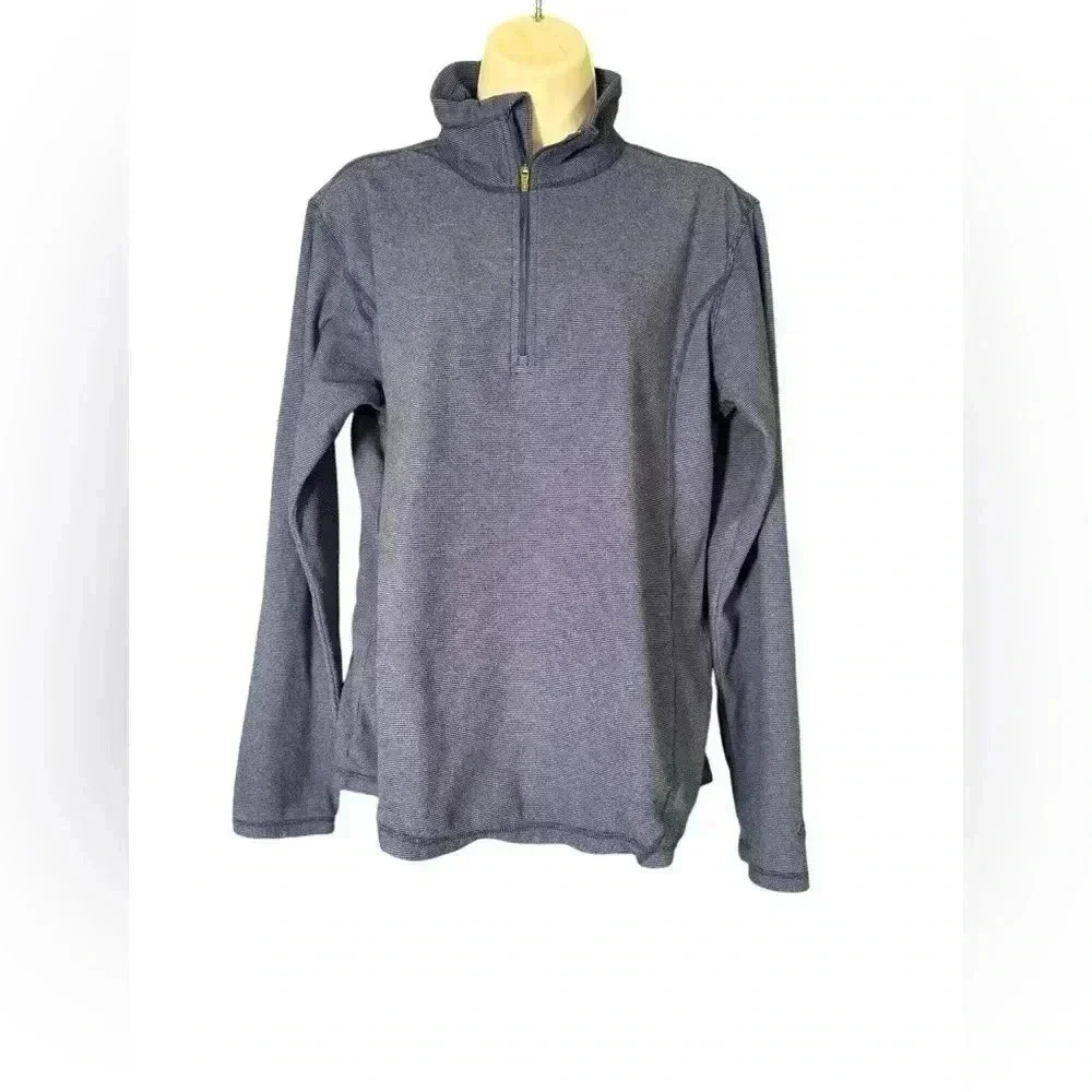 Alpine Design Women's Large Blue Purple 1/4 Zip Fleece Pullover Sweater